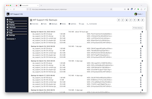 Backups screen shot thumb